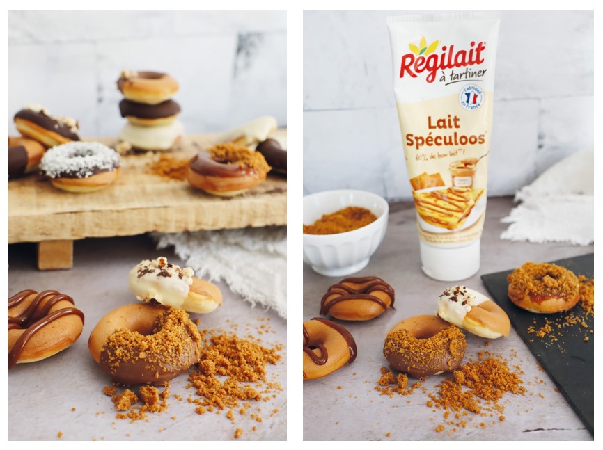 Recette donuts machine ultra moelleux avec lait spéculos Régilait